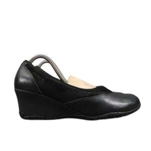 Merrell Shoes Womens 9.5 Wedge Slip On Fashion Classic Leather Lotus Black Comfy
